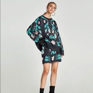 Zara jacquard sweater skirt co ord set